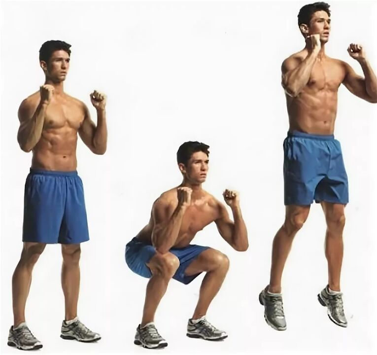 Jump squats vil hjelpe en mann å få ereksjon raskt og lenge