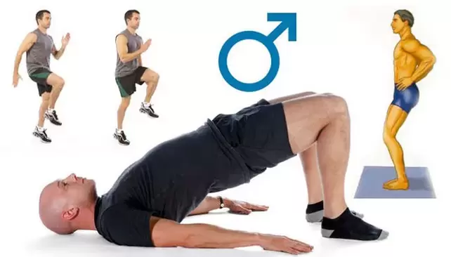 Fysisk trening vil hjelpe en mann effektivt å øke styrken