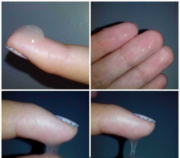 pre-seminal væske fra en mann under opphisselse